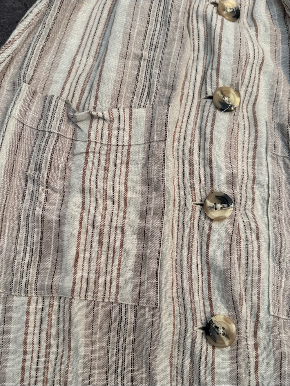 Indigo Rein Cream Striped Button-Front Maxi Dress - Picture 4 of 4